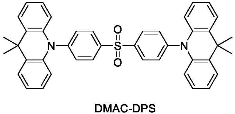 Chemical structure of DMAC-DPS used as a comparative material in OLED devices