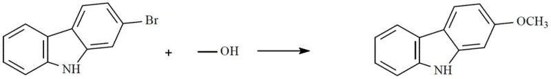 Specific example of etherification converting 2-bromocarbazole to 2-methoxycarbazole with high yield