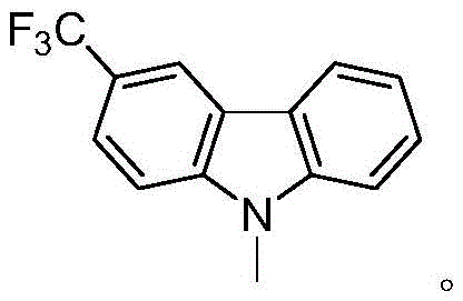 Synthesis of 3-trifluoromethyl-9-methylcarbazole demonstrating tolerance to electron-withdrawing groups