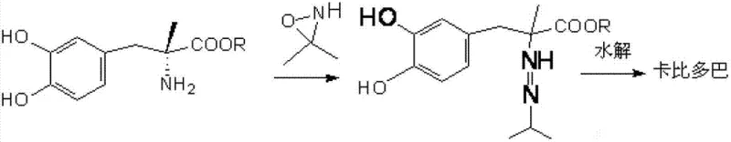 Novel high-yield synthesis of Carbidopa using oxaziridine and methyldopa ester