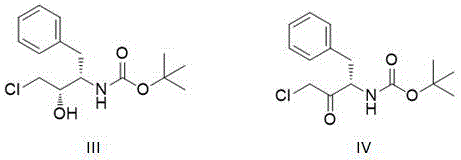 Specific structures of Darunavir intermediate III and its ketone precursor IV highlighting the chiral centers