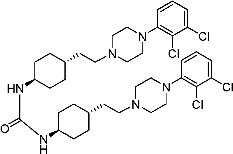 Structure of the double condensation impurity in Cariprazine synthesis