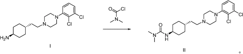 Novel synthesis route for Cariprazine using aqueous inorganic base