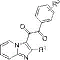 General chemical structure of 1,2-diketone imidazole heterocyclic compounds showing variable R groups