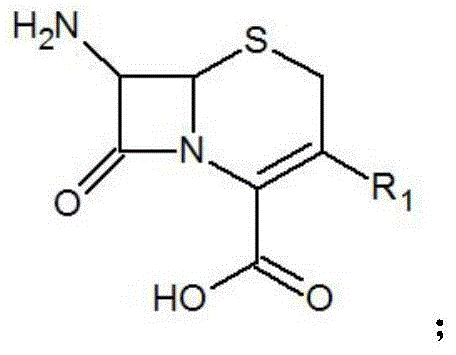 General reaction scheme showing silanization protection and acylation to form cefamandole nafate derivative 1