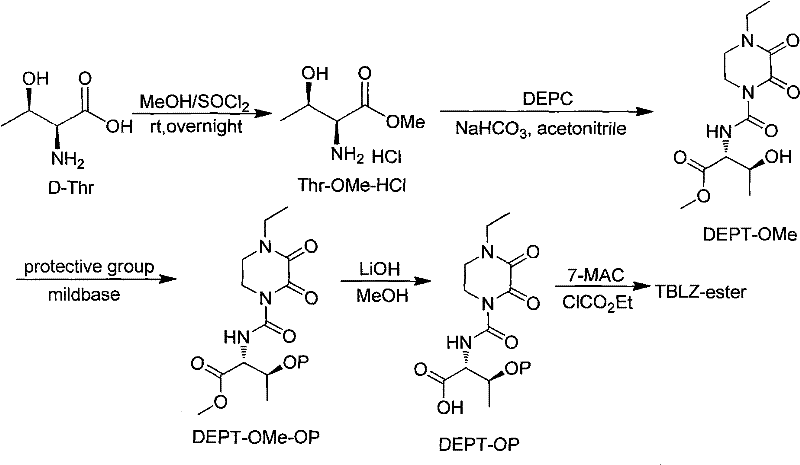 General synthesis route from D-Threonine to DEPT-OMe and protected derivatives