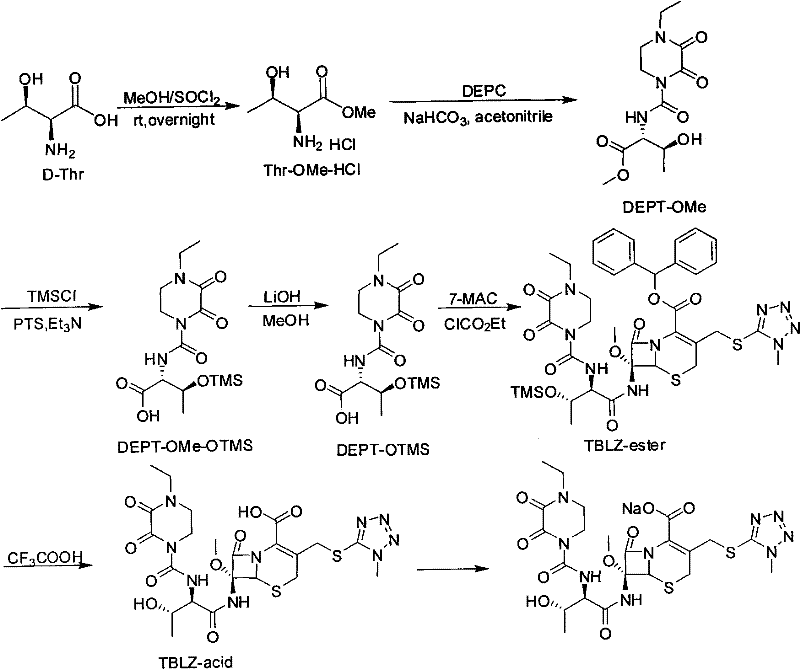 Specific protection strategies using TMS and THP groups for DEPT intermediates