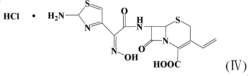 Chemical structure of Cefdinir Hydrochloride (Formula IV)