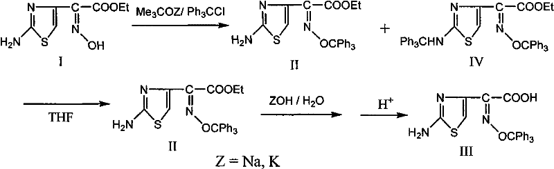 Novel synthesis route using bulky base and crystallization for high purity cefdinir intermediate