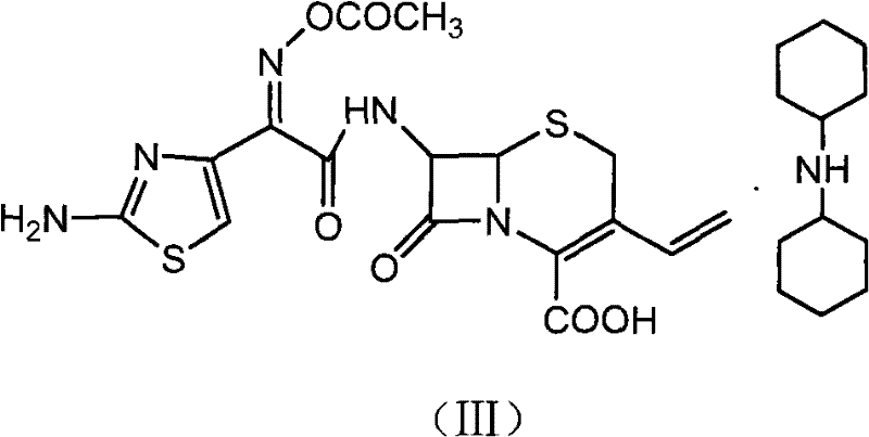 Structure of Acetyl Cefdinir Dicyclohexylamine Salt (Formula III)