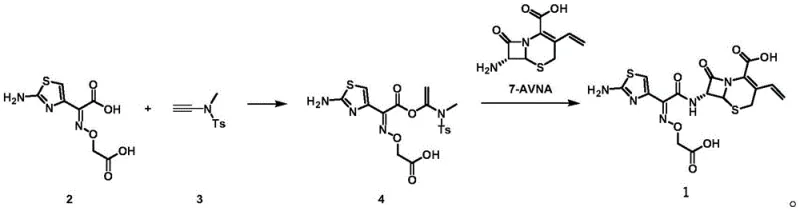 Novel one-pot reaction mechanism utilizing sulfonamide addition for efficient cefixime assembly