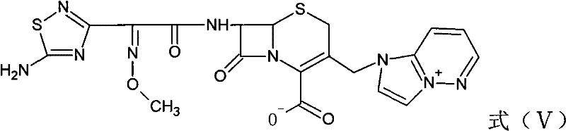 Structure of Formula V, the final precursor before salt formation