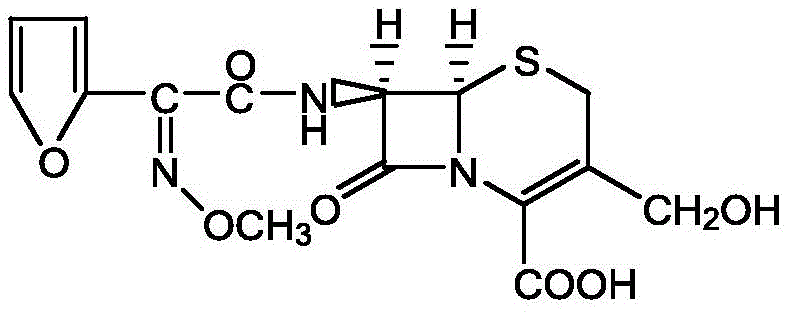 Chemical structure of DCC cefuroxime acid intermediate