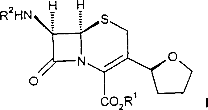 General structure of 3-cyclic ether substituted cephalosporins Formula I