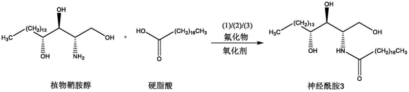 Synthesis of Ceramide 3 from Phytosphingosine and Stearic Acid using the oxidative dehydration method