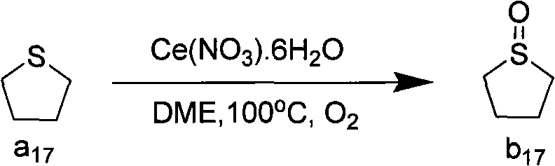 Oxidation of cyclic sulfide tetrahydrothiophene to its sulfoxide derivative