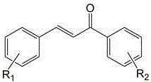 General structural formula of chalcone compounds synthesized via the patented ionic liquid method