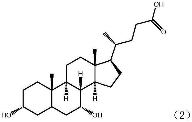 Chemical structure of Chenodeoxycholic Acid (CDCA), the target molecule for purification