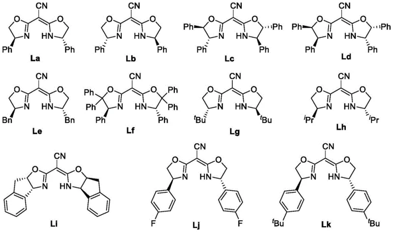 Structures of chiral ligands La-Lk used in the chromium catalytic system
