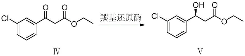 Specific example of biocatalytic reduction of ethyl ester substrate to chiral alcohol