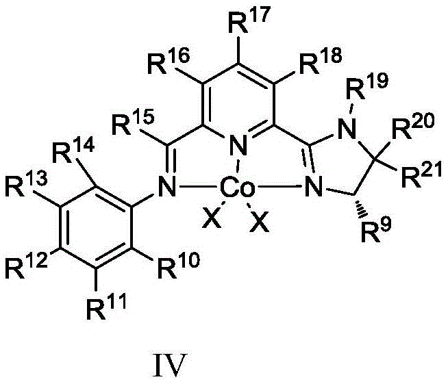 Structure of the chiral CoX2-IIP catalyst complex used in the hydrogenation