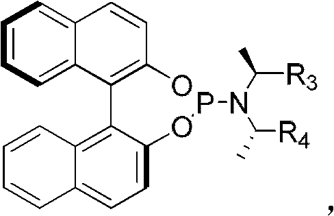 Structure of the chiral phosphoramidite ligand used in the iridium catalytic system