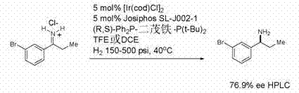 Scheme 2 illustrating the enantioselective hydrogenation of NH imines to chiral amines using transition metal catalysts