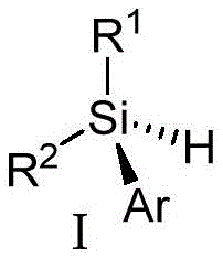 General Formula I of Silicon-Centered Chiral Aryl Silane showing variable substituents R1, R2, and Ar