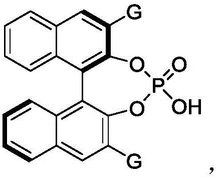 Structure of the preferred chiral phosphoric acid catalyst featuring a binaphthyl skeleton with 9-anthracenyl substituents