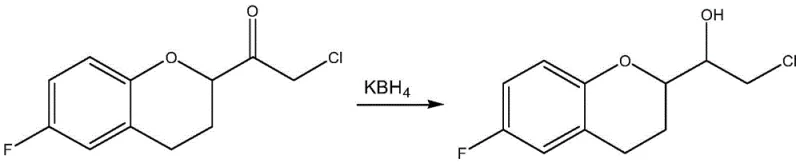 Conventional borohydride reduction of chromanone derivative showing lack of stereocontrol
