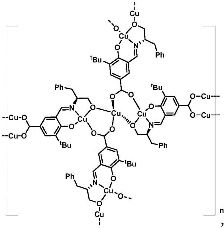 3D polymer network structure of the chiral polynuclear copper metal-organic framework catalyst