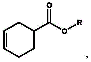 General chemical structure of cyclohexene carboxylate substrates used in the enzymatic resolution