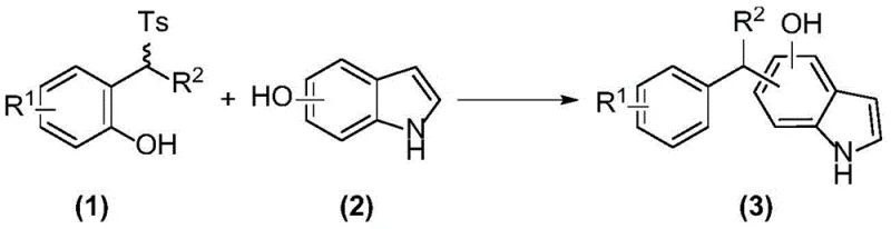 General reaction scheme for the synthesis of chiral diarylindolemethane compounds using a chiral bifunctional catalyst