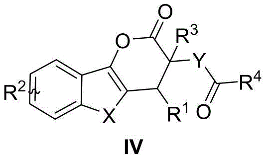 General structure of chiral benzo-aromatic heterocyclic dihydropyrone compounds showing variable substituents