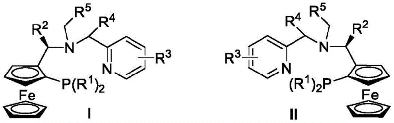 Synthetic route for preparing chiral ferrocene P,N,N-ligands from amine precursors