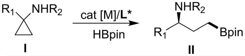 General synthetic route for chiral gamma-amino boric acid esters via cyclopropane ring opening