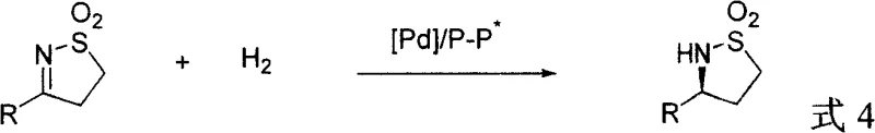 General reaction scheme for the synthesis of chiral gamma-sultam via palladium-catalyzed asymmetric hydrogenation