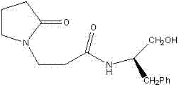 Chemical structure of the chiral hydroxyl amide compound N-2-hydroxyethyl-1-(R)-benzyl-1-pyrrole propanamide-2-ketone