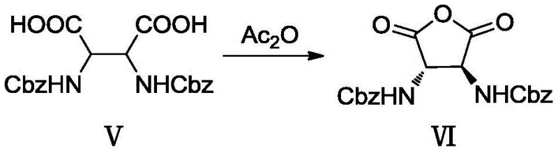 Final cyclization step showing intramolecular dehydration to form the anhydride ring structure