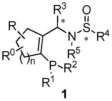 General chemical structure of Chiral Monophosphine Ligand Yu-Phos Compound 1 showing dual chiral centers