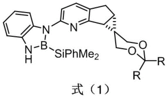 Chemical structure of the novel chiral pyridine derived N,B ligand Formula (1)