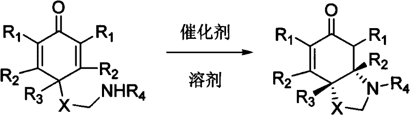 General reaction scheme showing intramolecular aza-Michael reaction catalyzed by chiral phosphoric acid or thiourea