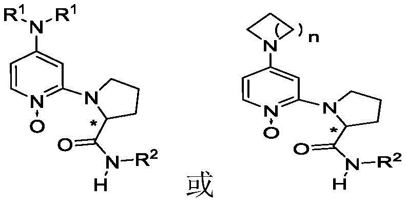 General structure of the chiral 2,4-diaminopyridine nitroxide catalyst showing the N-oxide moiety and chiral prolinamide side chain