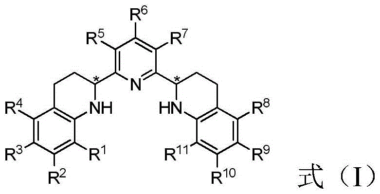 General structure of the novel pyridyl-containing chiral NNN tridentate ligand Formula I