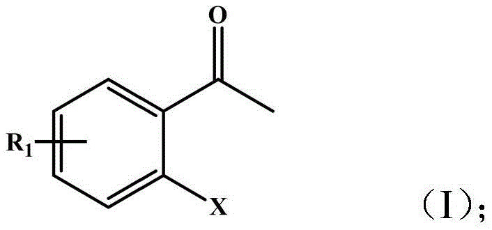 General structural formula of ortho-halogenated acetophenone substrates applicable in the BaSDR1 catalyzed reduction process