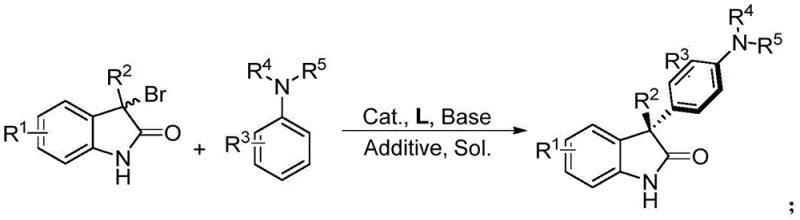 General reaction scheme for cobalt-catalyzed asymmetric Friedel-Crafts synthesis of chiral 3-substituted-3-aryl oxindoles