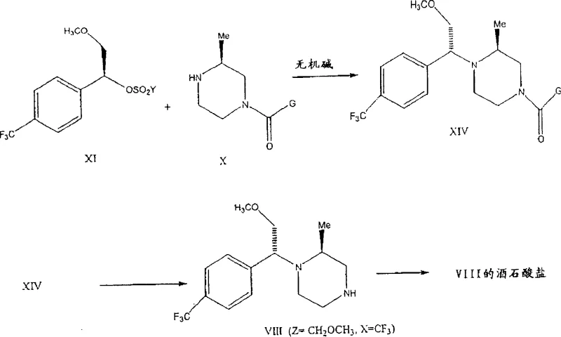 Overall synthesis route for Formula VIII showing alkylation and deprotection steps