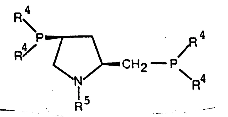 Chemical structure of chiral diphosphine ligands such as POPPM and BPPM used in the rhodium complex