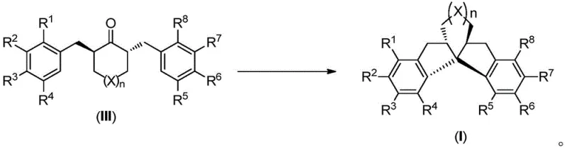 General synthesis route from compound III to chiral spiroindane I via intramolecular Friedel-Crafts reaction