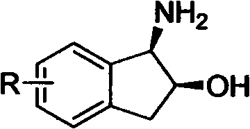 Chemical structure of the chiral ligand amino indanol derivative